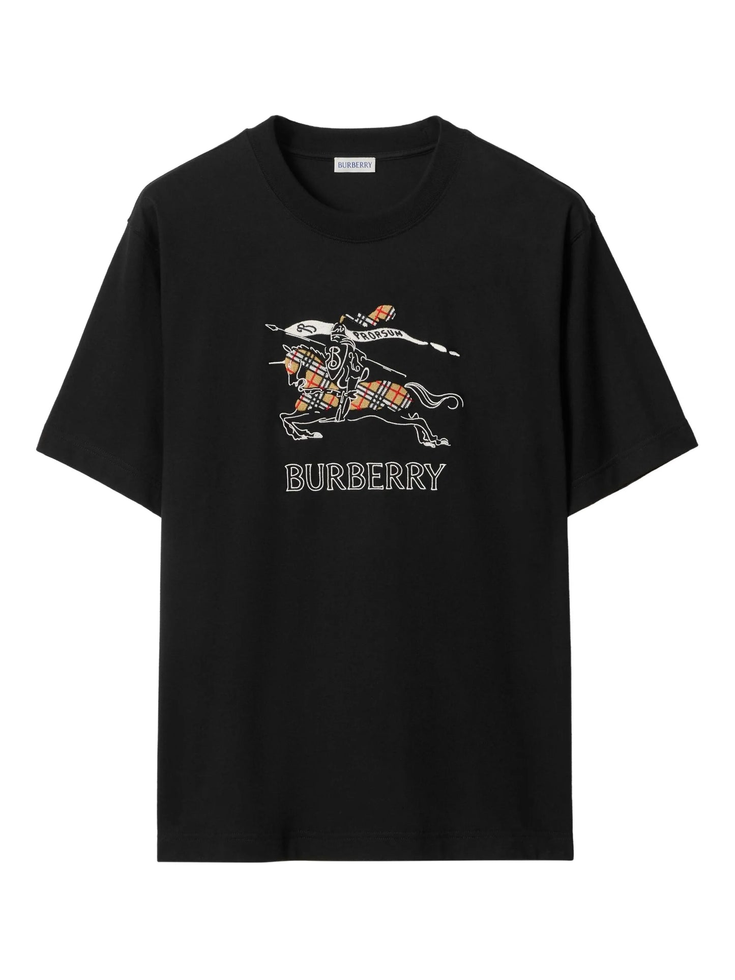 BURBERRY EKD Sketch Cotton T-shirt Black - MAISONDEFASHION.COM