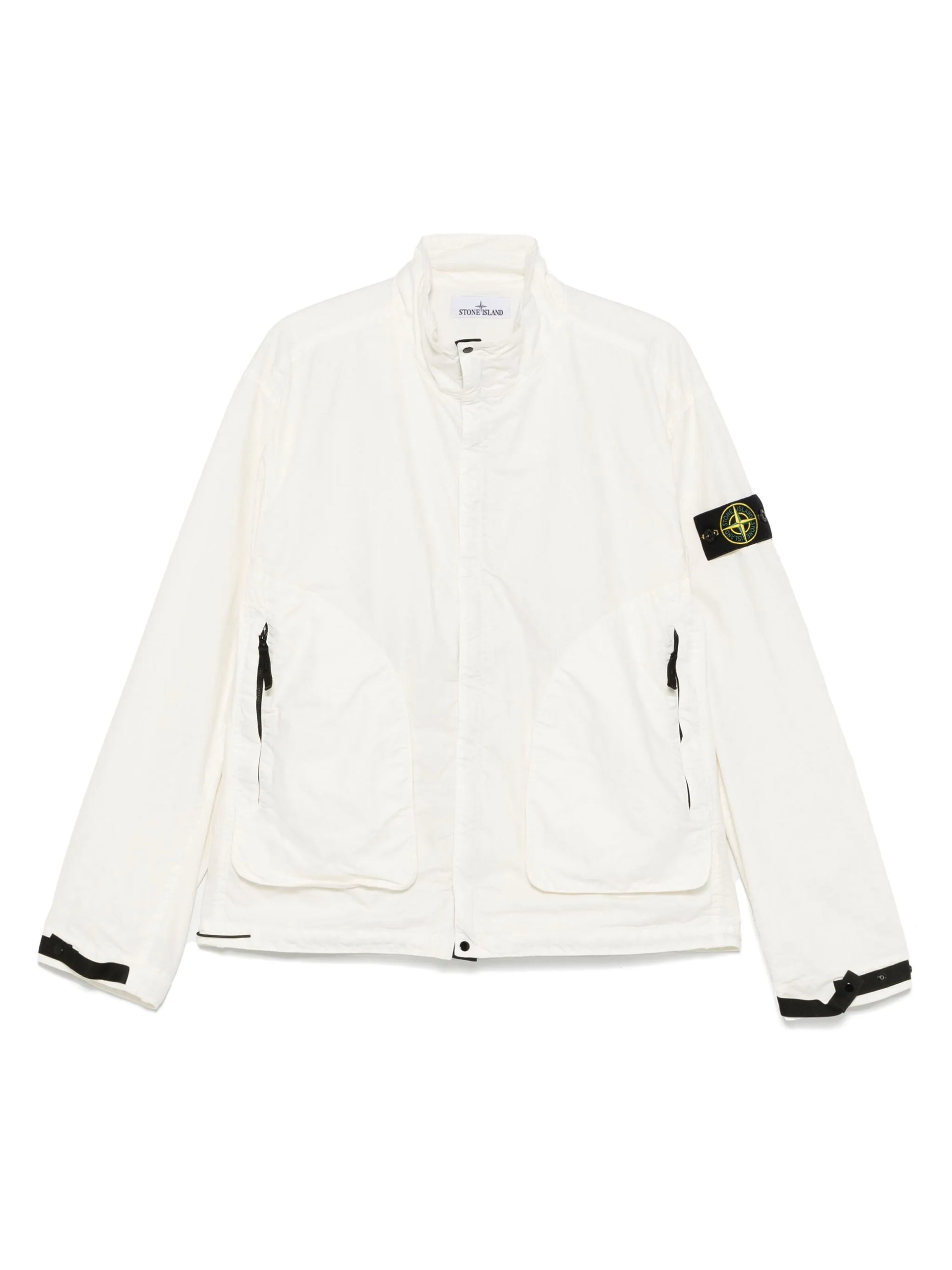 STONE ISLAND Nylon Windbreaker Jacket White
