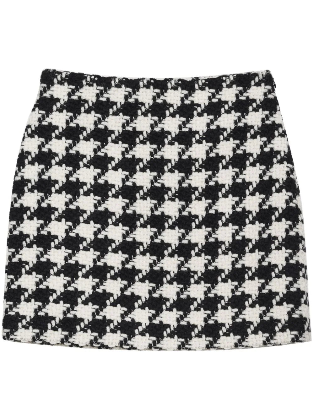 ANINE BING WOMEN Houndstooth Ada Mini Skirt Black/White - MAISONDEFASHION.COM