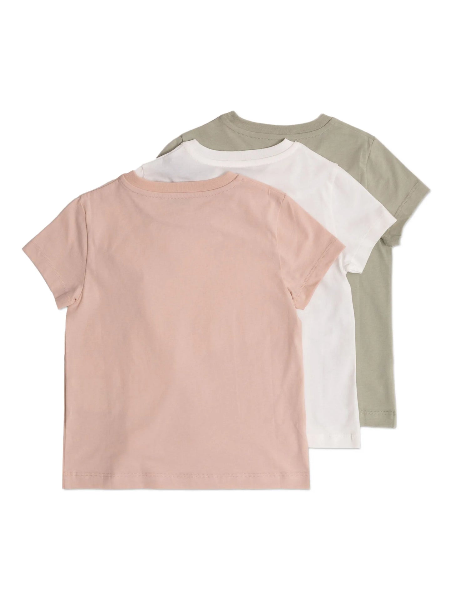 MONCLER KIDS Girls Logo Patch Three Pack Of T-Shirts Multicolour - MAISONDEFASHION.COM