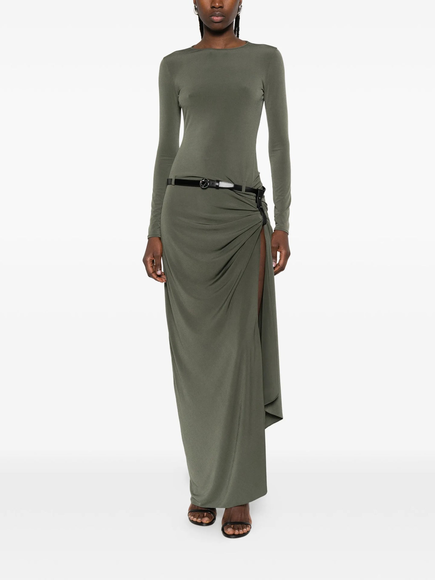 COPERNI WOMEN Suspended Dress Green - MAISONDEFASHION.COM