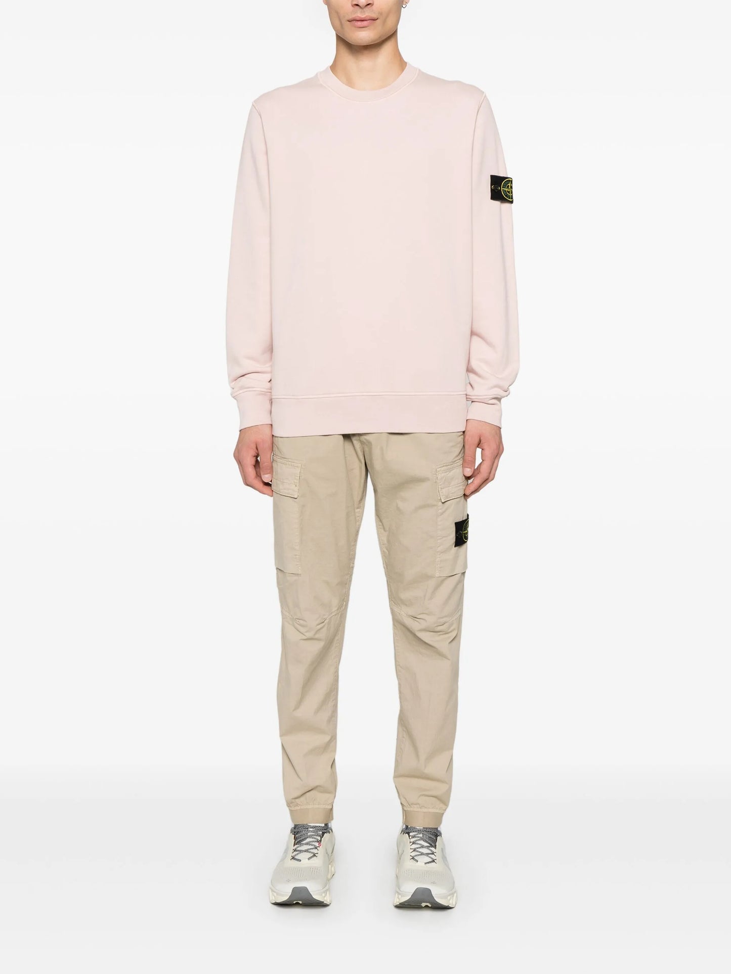 STONE ISLAND Compass-badge Sweatshirt Light Pink - MAISONDEFASHION.COM