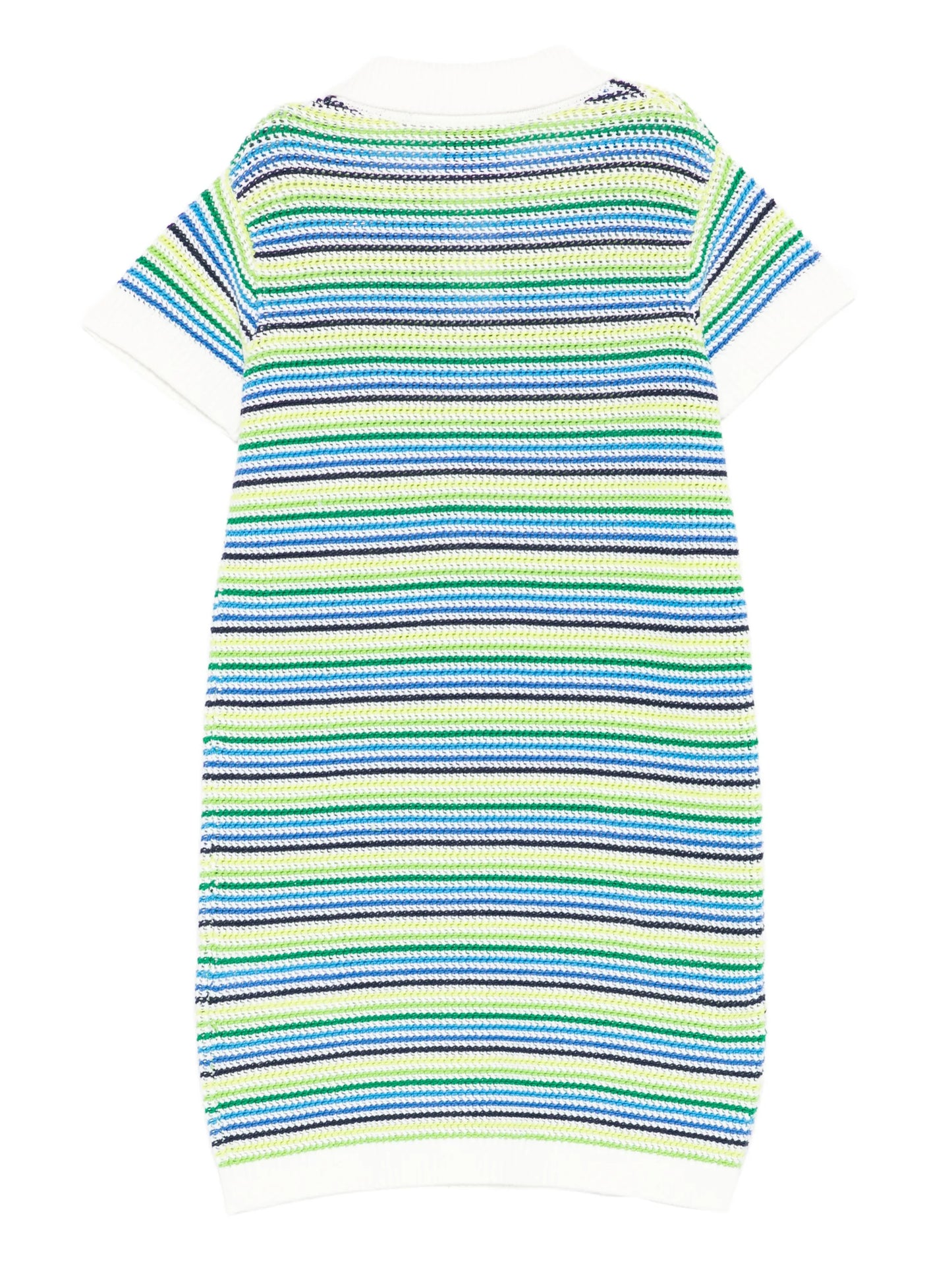 CASABLANCA KIDS Girls Striped Polo Dress White/Multicolour - MAISONDEFASHION.COM