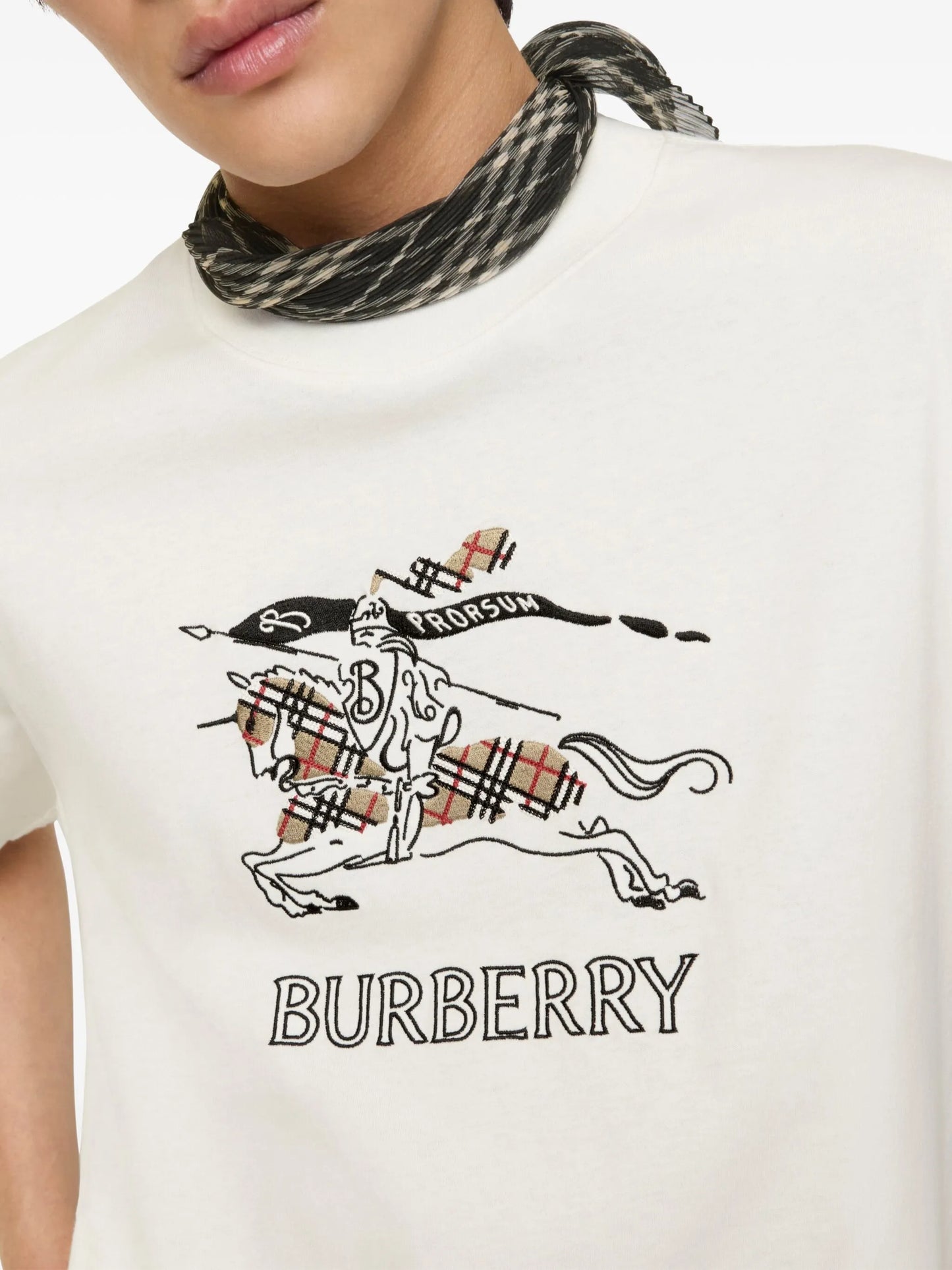 BURBERRY EKD Sketch Cotton T-shirt Chalk White – MAISONDEFASHION.COM