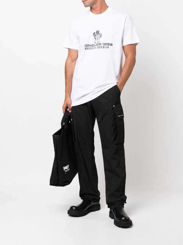 MONCLER GENIUS X 2 MONCLER 1952 Logo T-Shirt White - MAISONDEFASHION.COM