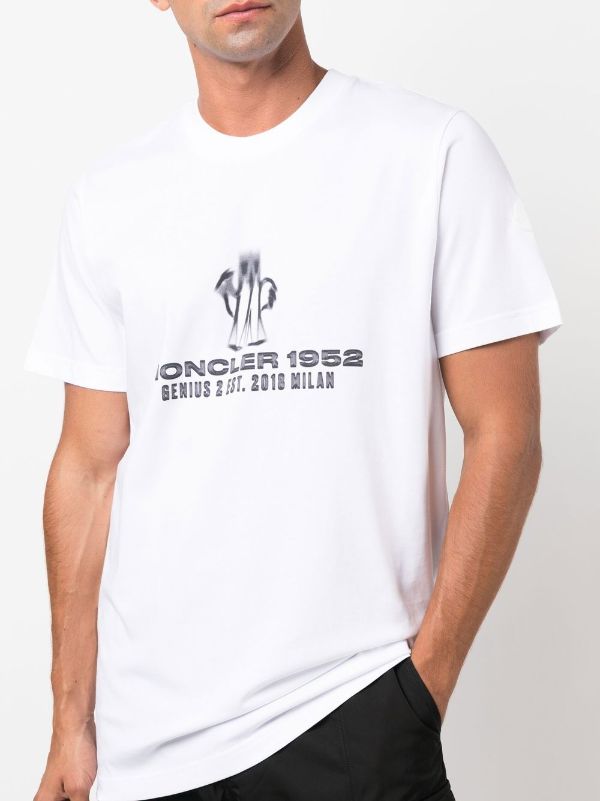 MONCLER GENIUS X 2 MONCLER 1952 Logo T-Shirt White - MAISONDEFASHION.COM