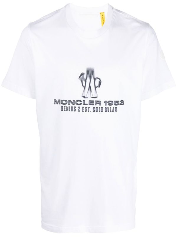 MONCLER GENIUS X 2 MONCLER 1952 Logo T-Shirt White - MAISONDEFASHION.COM