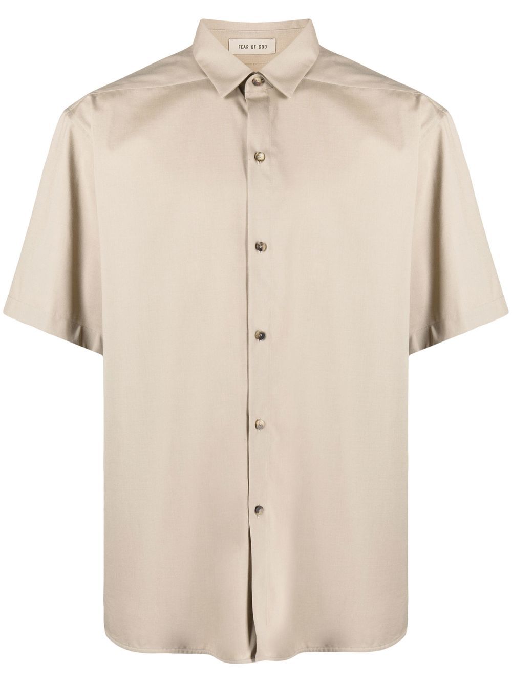 FEAR OF GOD Eternal Button Front Short Sleeves Shirt Beige - MAISONDEFASHION.COM
