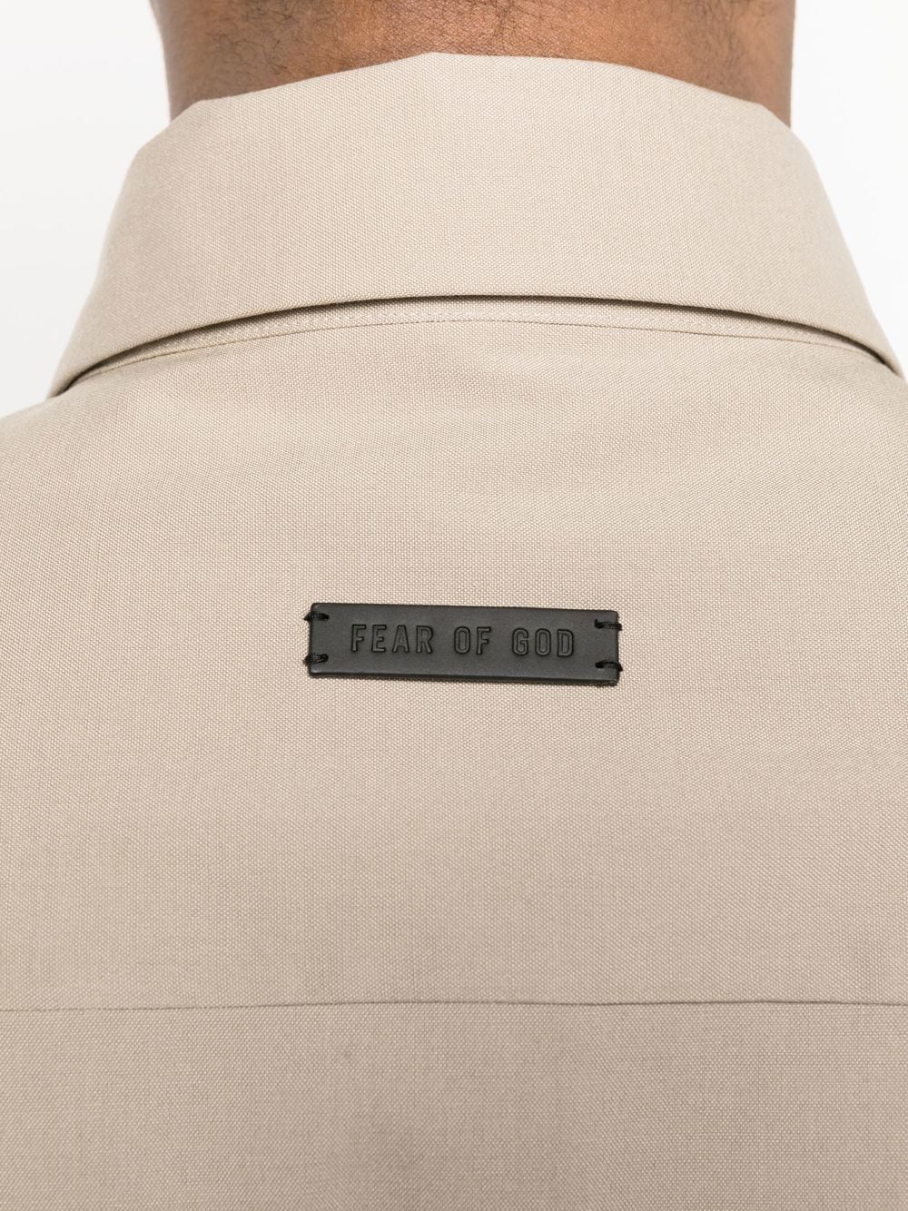 FEAR OF GOD Eternal Button Front Short Sleeves Shirt Beige - MAISONDEFASHION.COM
