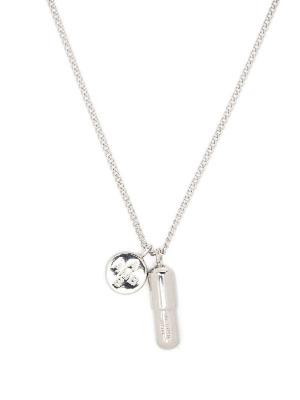 AMBUSH Pill Charm Necklace Silver - MAISONDEFASHION.COM