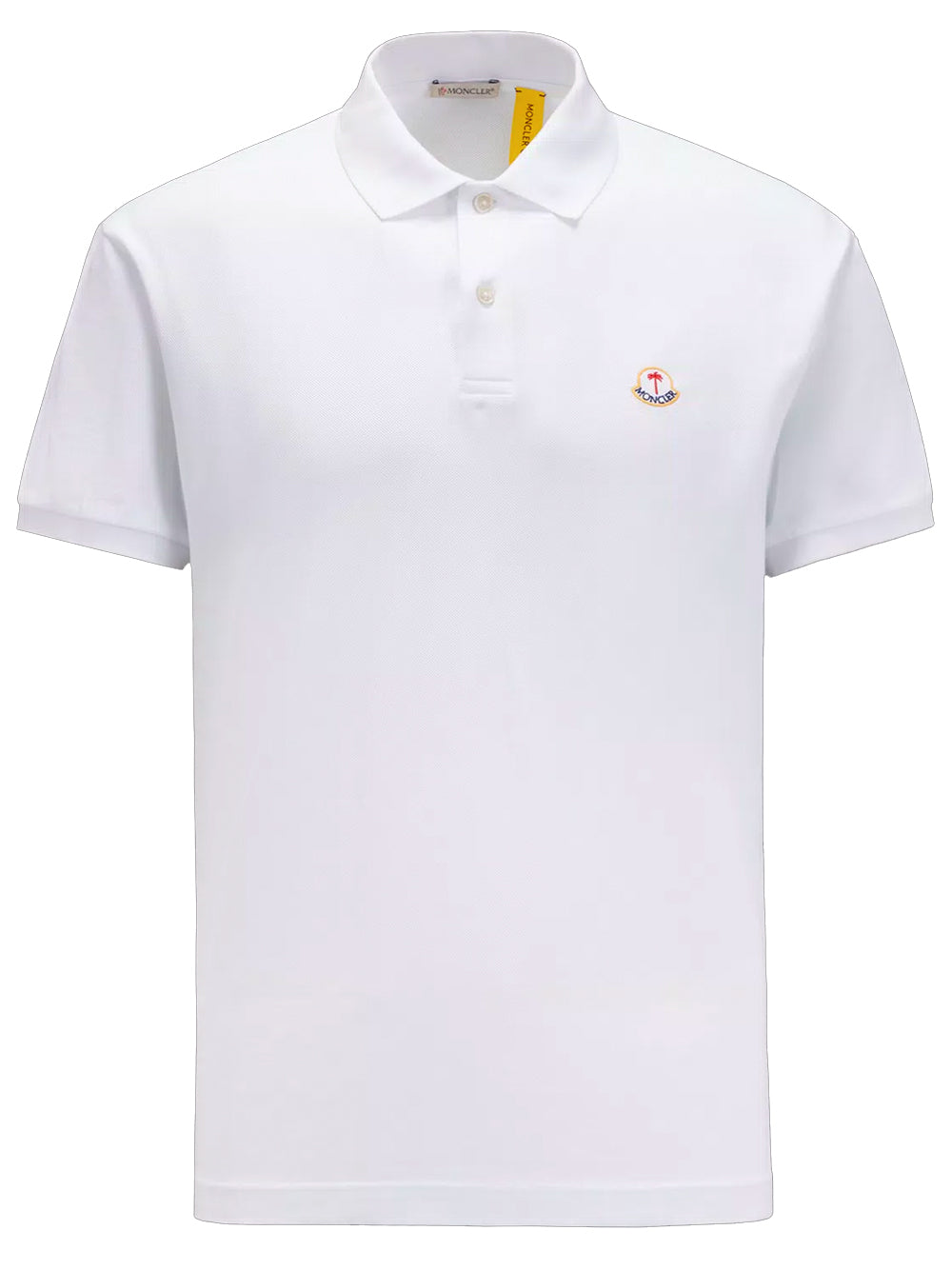 MONCLER GENIUS X 8 MONCLER PALM ANGELS MEN Logo Patch Polo Shirt White - MAISONDEFASHION.COM