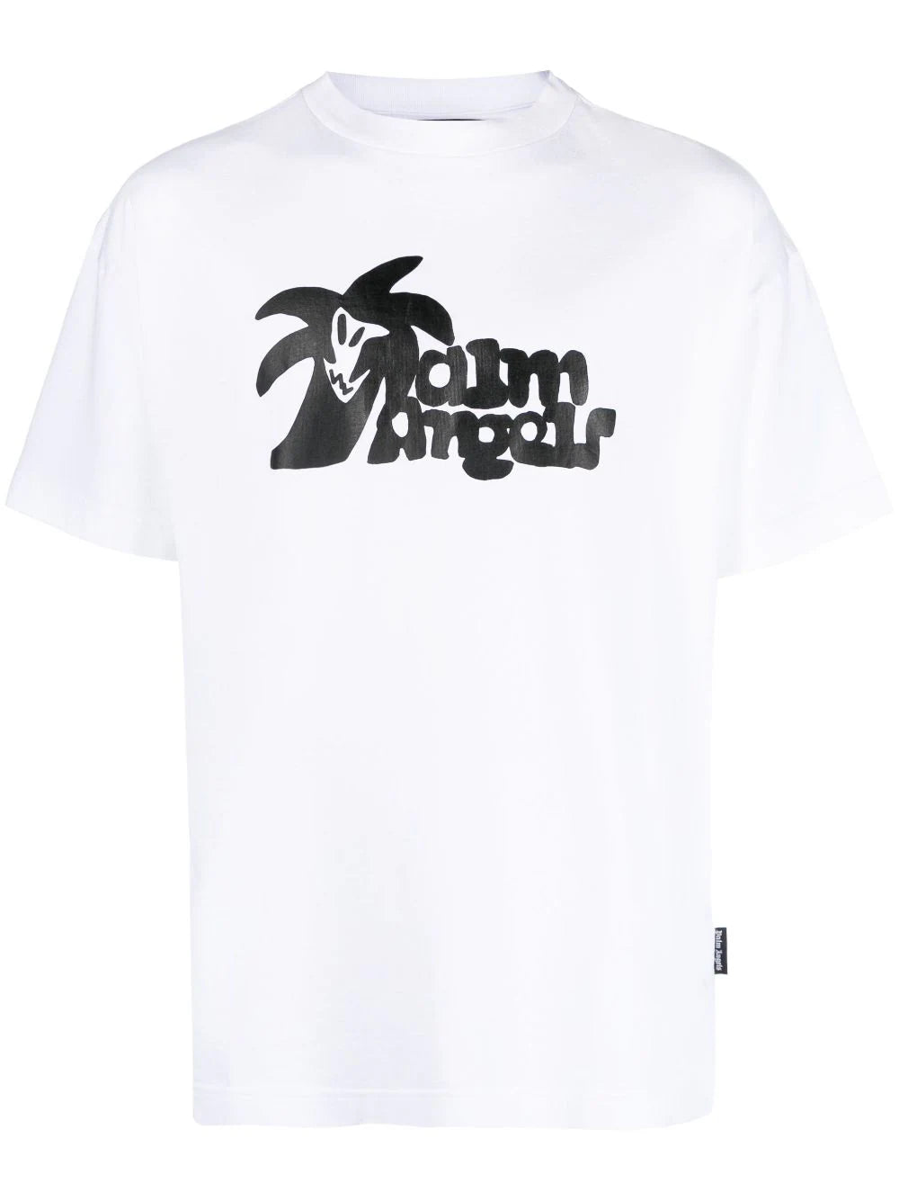 PALM ANGELS MEN "Hunter" Classic T-Shirt White/Black - MAISONDEFASHION.COM