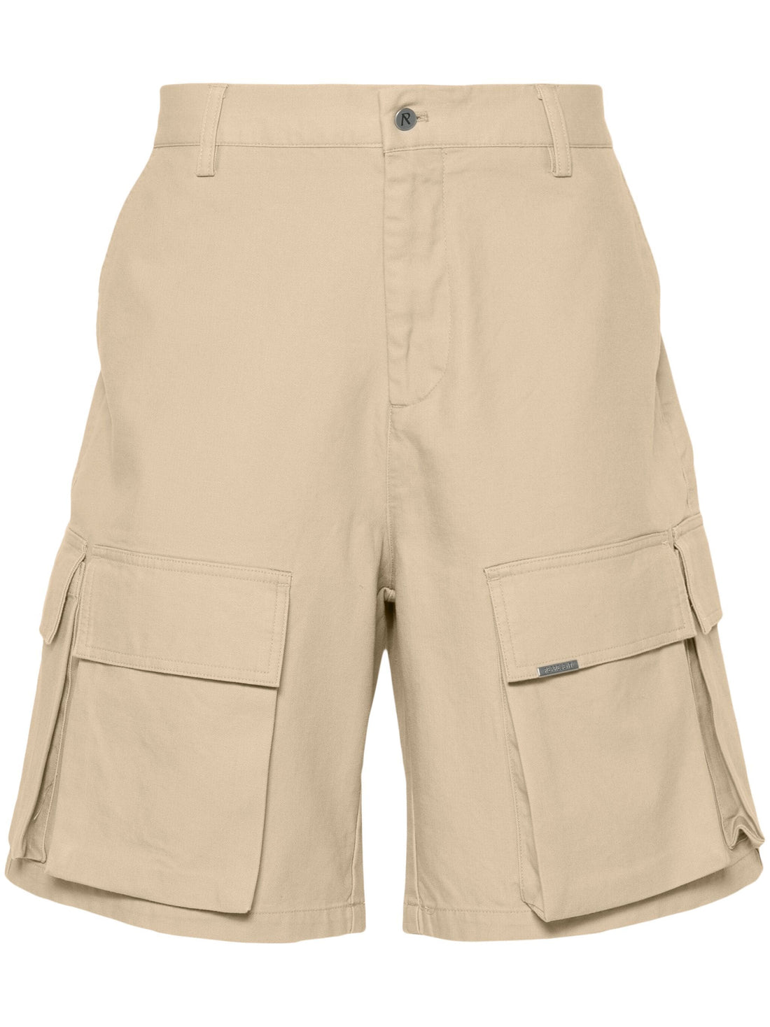 REPRESENT Logo-Plaque Baggy Cotton Cargo Shorts Sandstone