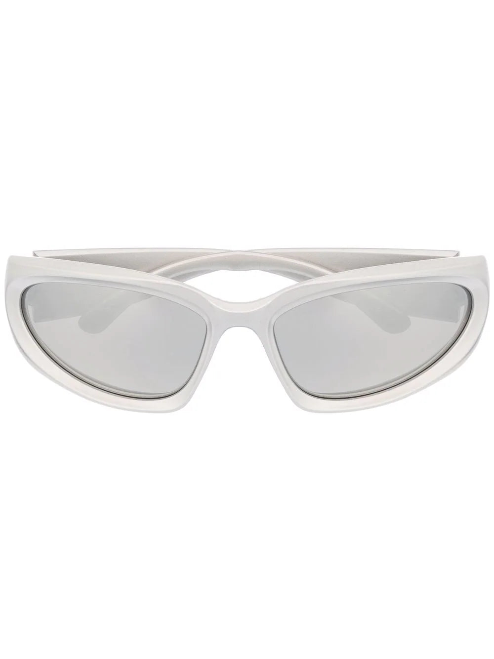 Balenciaga swift oval sunglasses silver-