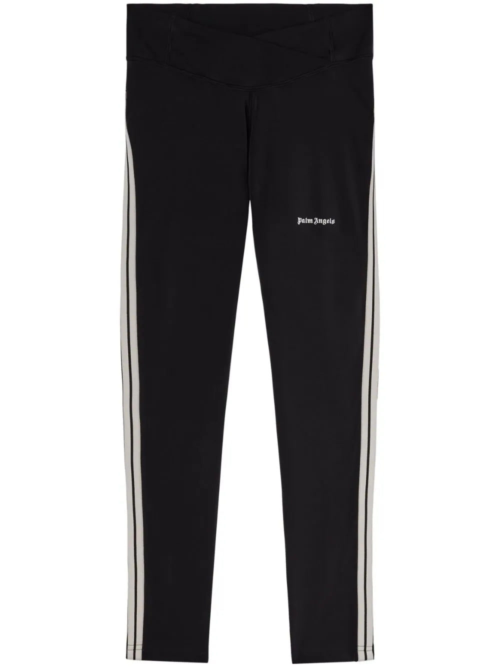 PALM ANGELS WOMEN New Classic Training Leggings Black/White - MAISONDEFASHION.COM