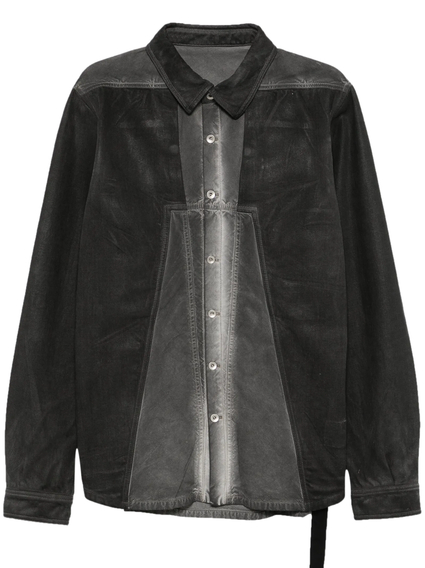 RICK OWENS DRKSHDW Denim Splintered Zip-Up Jacket Stone RICK OWENS DRKSHDW Denim Splintered Zip-Up Jacket Stone