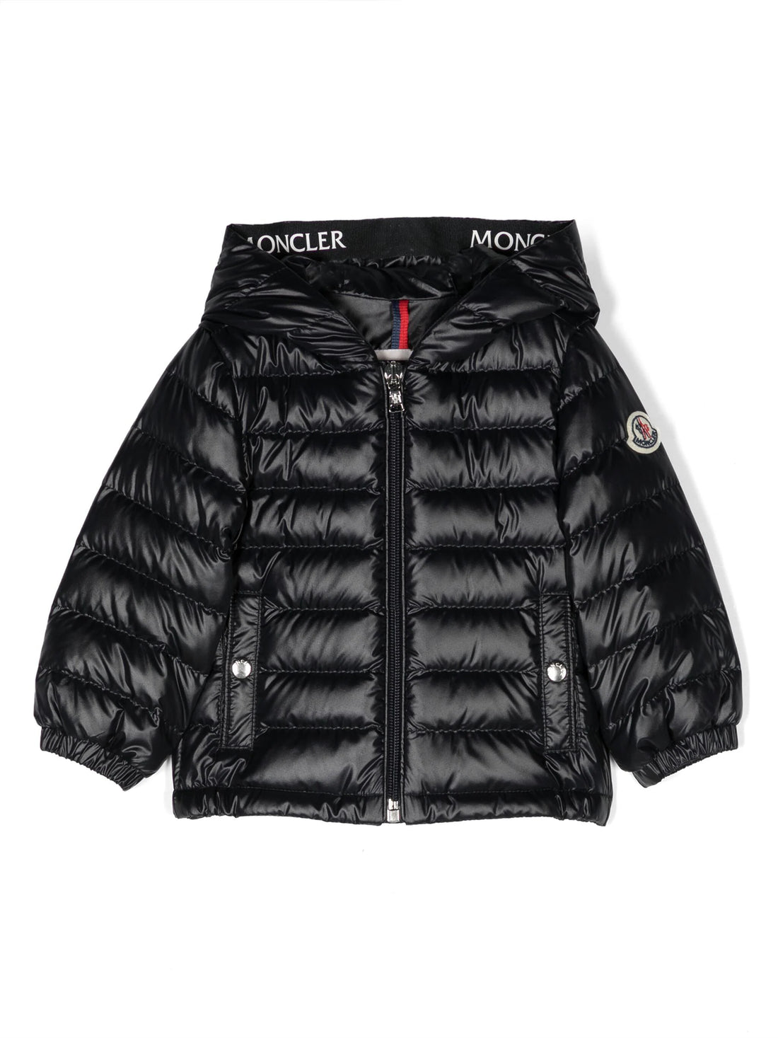 MONCLER BABY Boys Sesen Hooded Down Jacket Navy - MAISONDEFASHION.COM