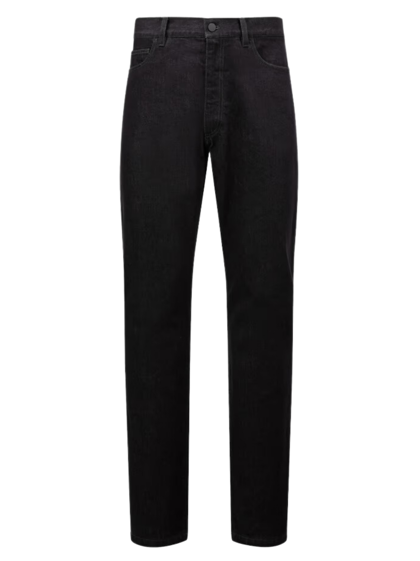 MONCLER Logo Patch Cotton Denim Trousers Dark Blue - MAISONDEFASHION.COM