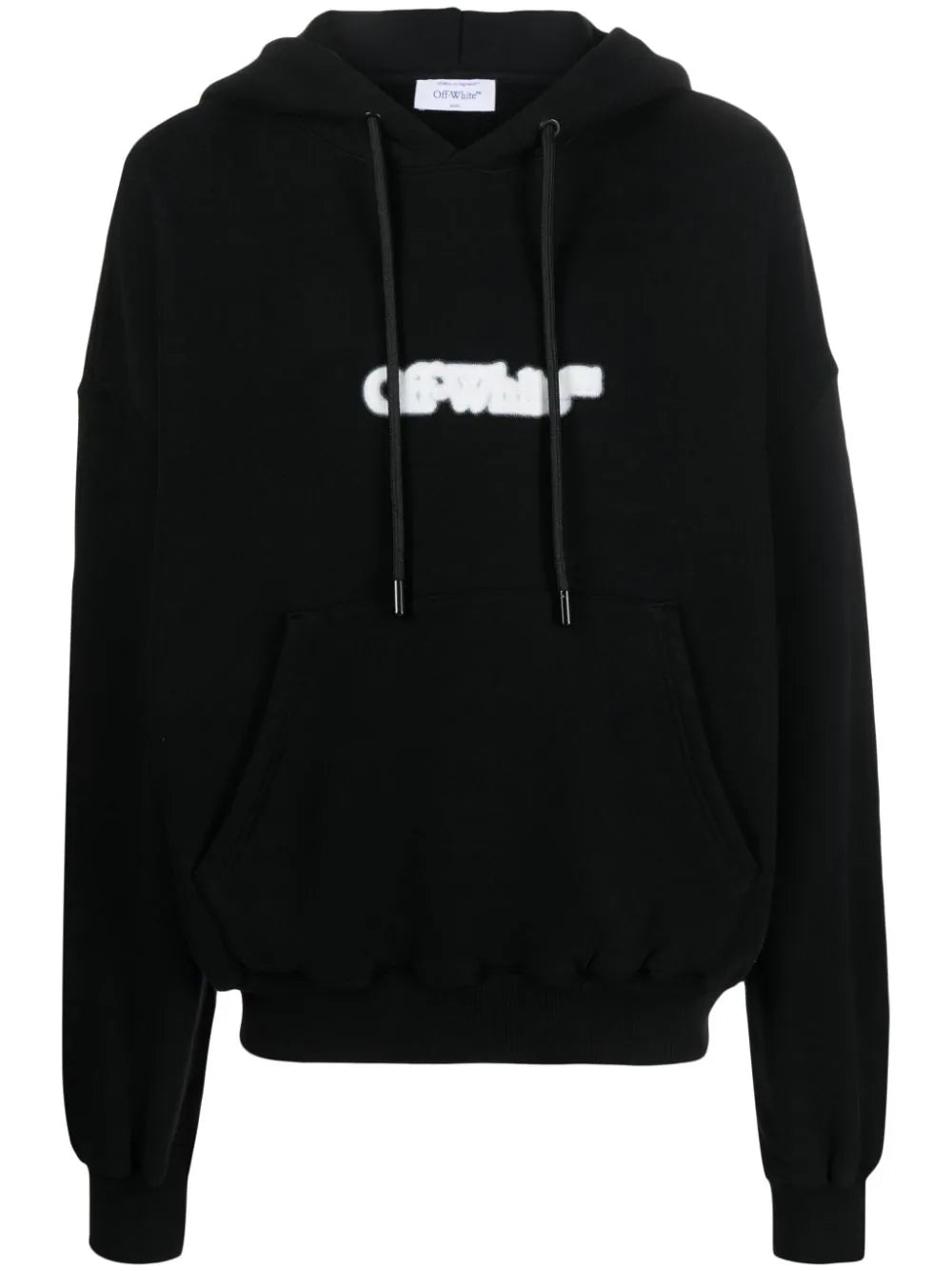 OFF WHITE Blurr Book Over Hoodie Black White MAISONDEFASHION.COM