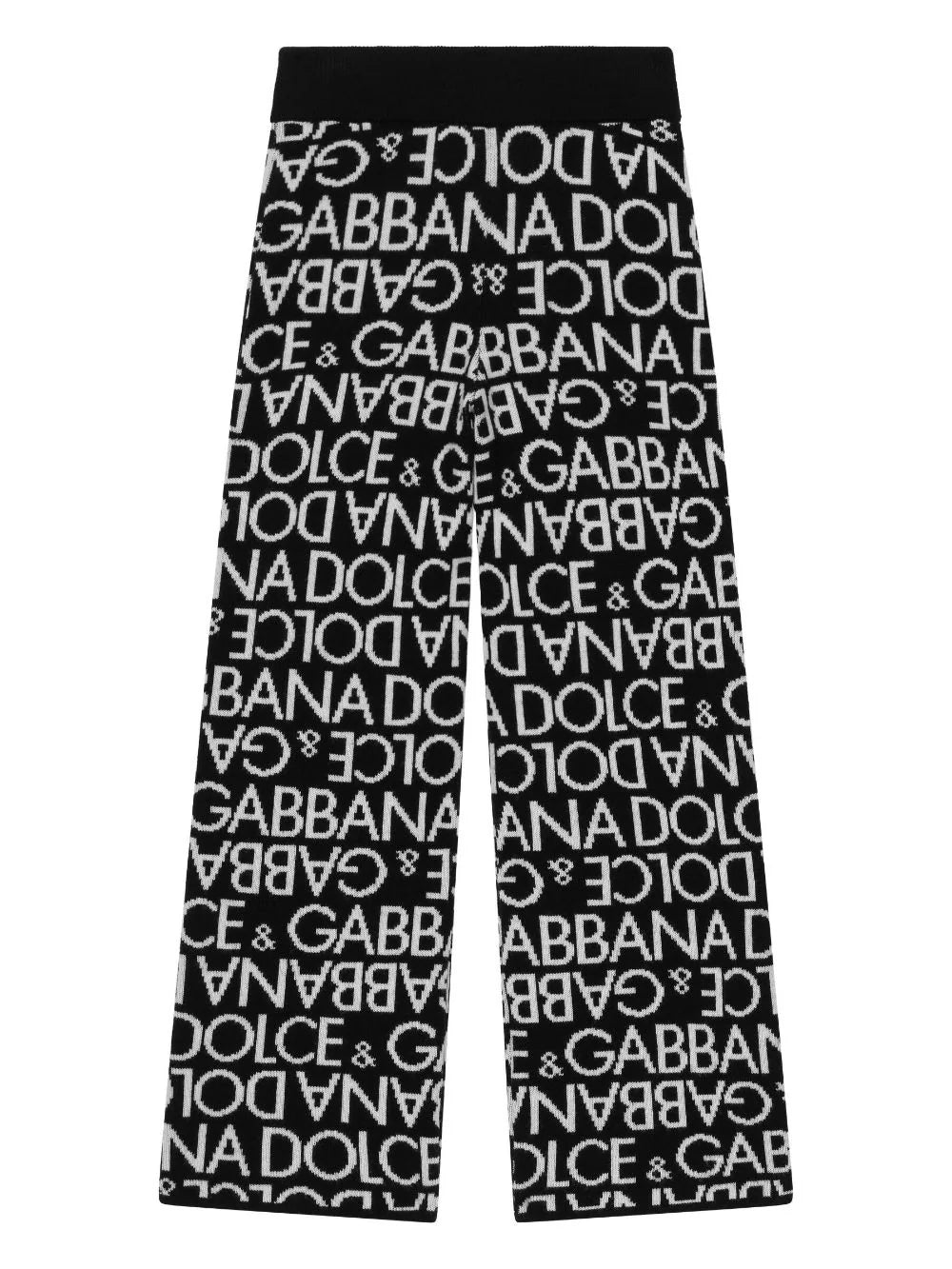 DOLCE & GABBANA KIDS Girls Knitted Pants Black/White - MAISONDEFASHION.COM