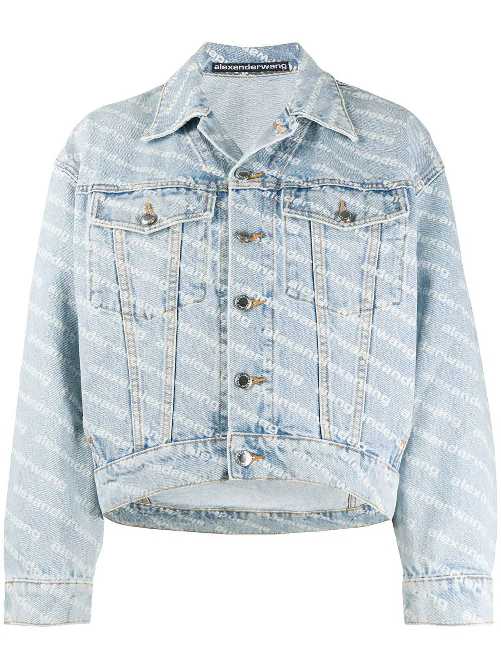 ALEXANDER WANG WOMEN Falling Back Denim Jacket Pebble Bleach - MAISONDEFASHION.COM