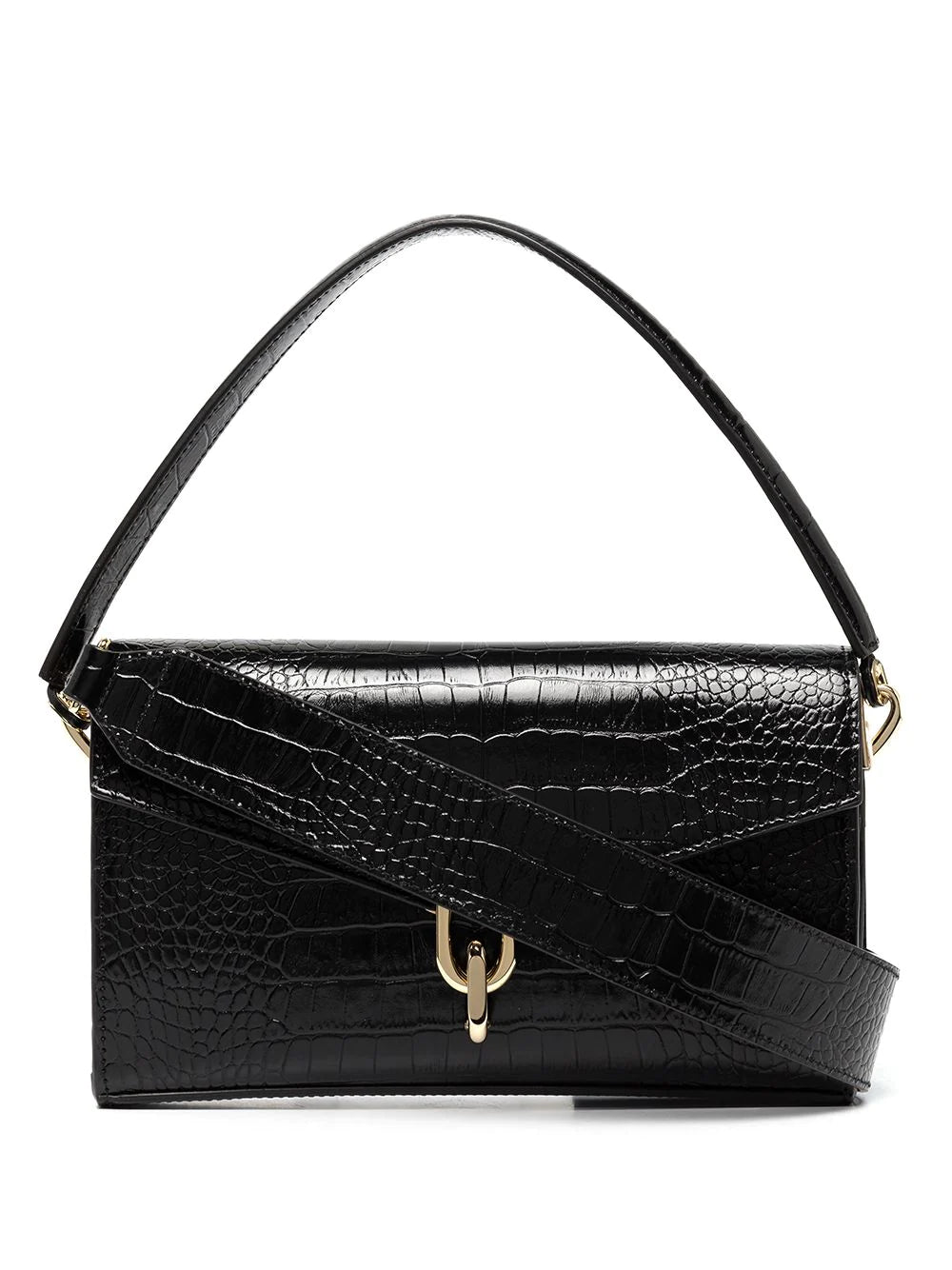 ANINE BING WOMEN Colette Bag Black Embossed - MAISONDEFASHION.COM