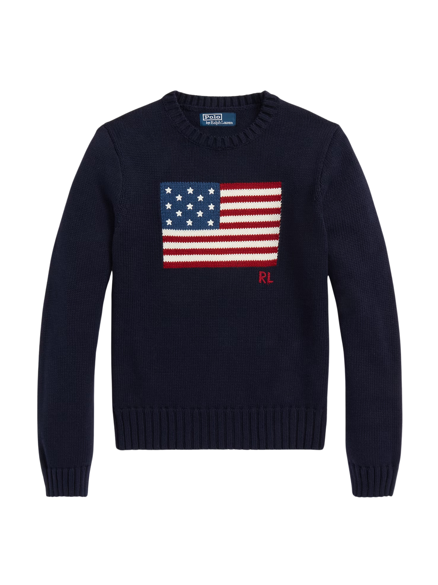 RALPH LAUREN WOMEN The Iconic Flag Jumper Navy - MAISONDEFASHION.COM
