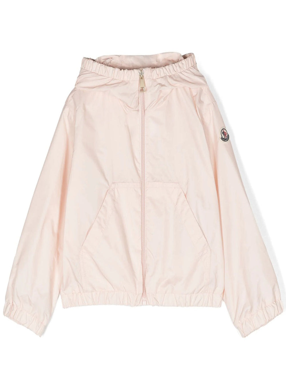 MONCLER KIDS Girls Prague Hooded Rain Jacket Light Pink - MAISONDEFASHION.COM