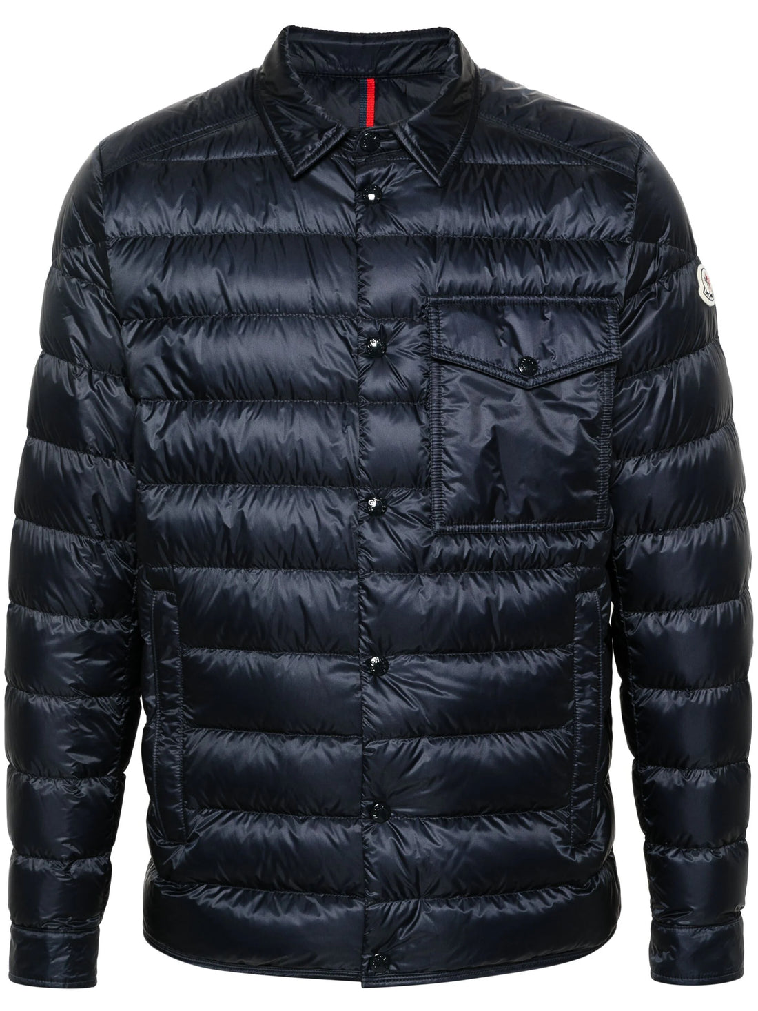 MONCLER Tenibres Logo Patch Padded Jacket Navy