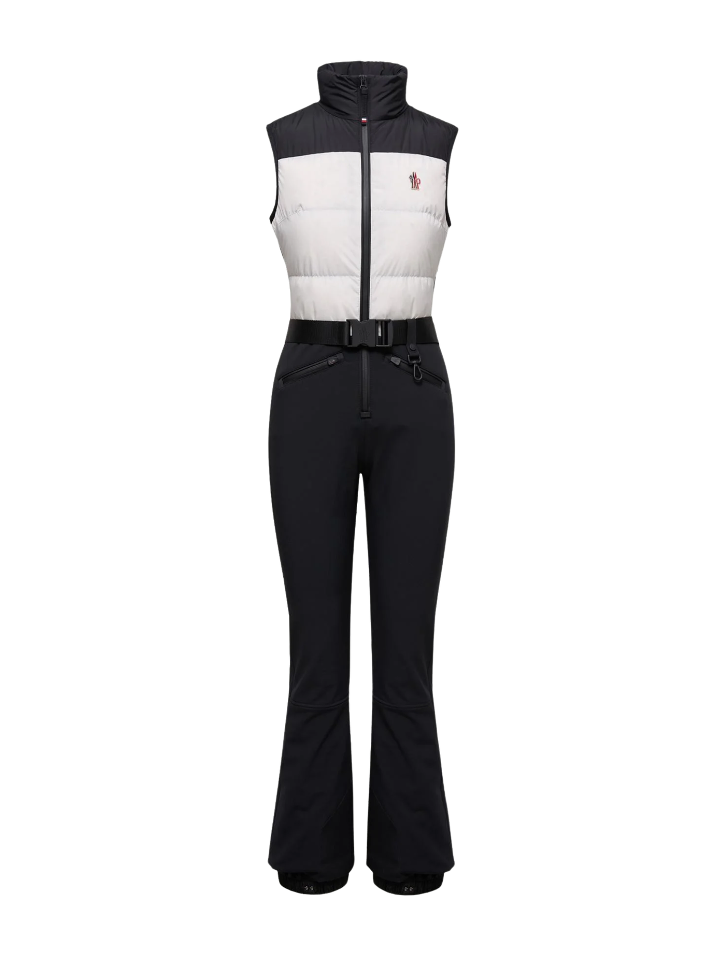 MONCLER GRENOBLE WOMEN Down-Filled Ski Suit Black/White - MAISONDEFASHION.COM