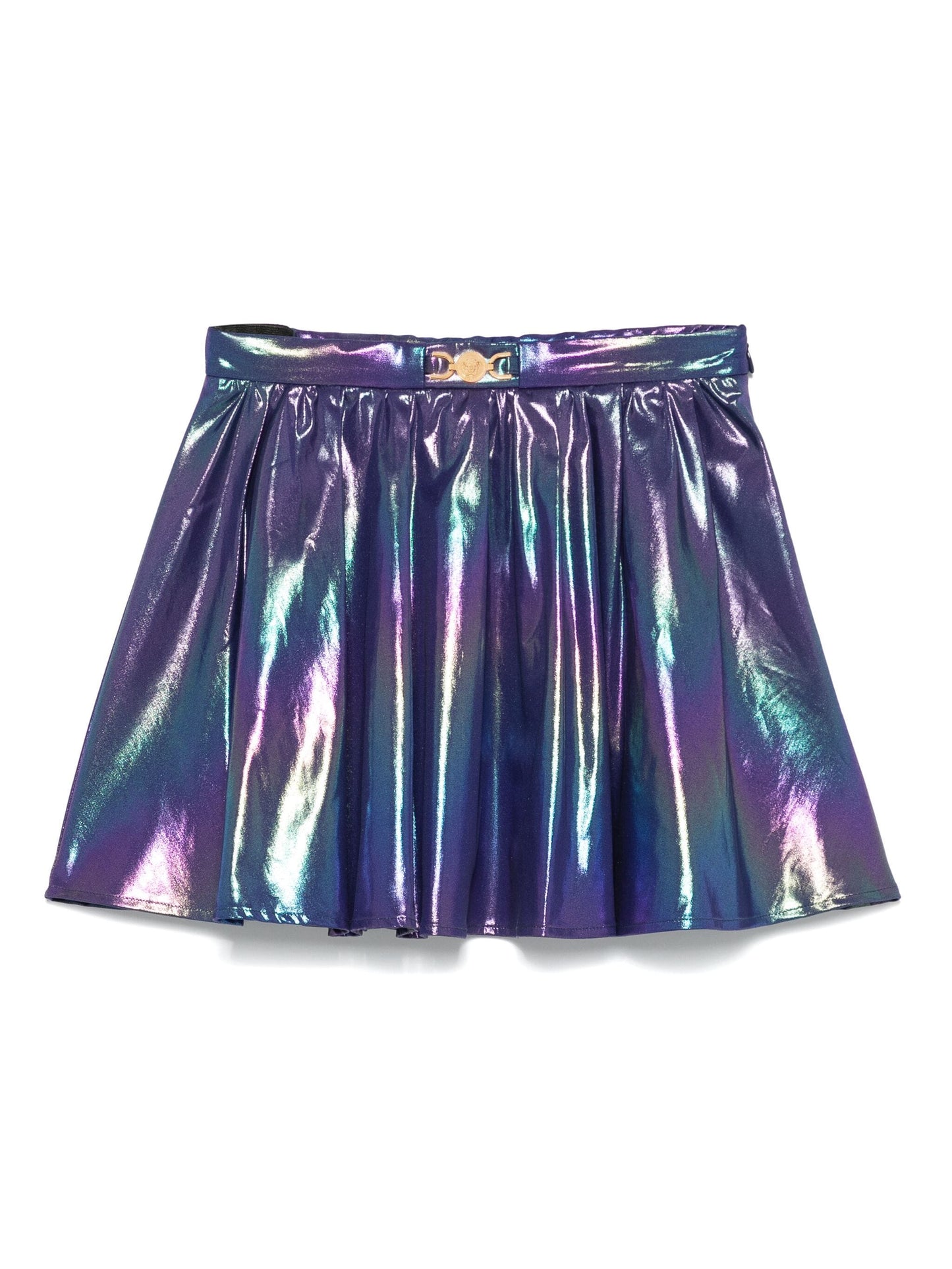 VERSACE KIDS Girls Holographic-Effect Skirt Blue/Purple - MAISONDEFASHION.COM
