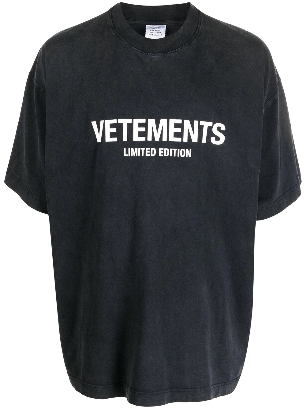 VETEMENTS Limited Edition T-Shirt Washed Black