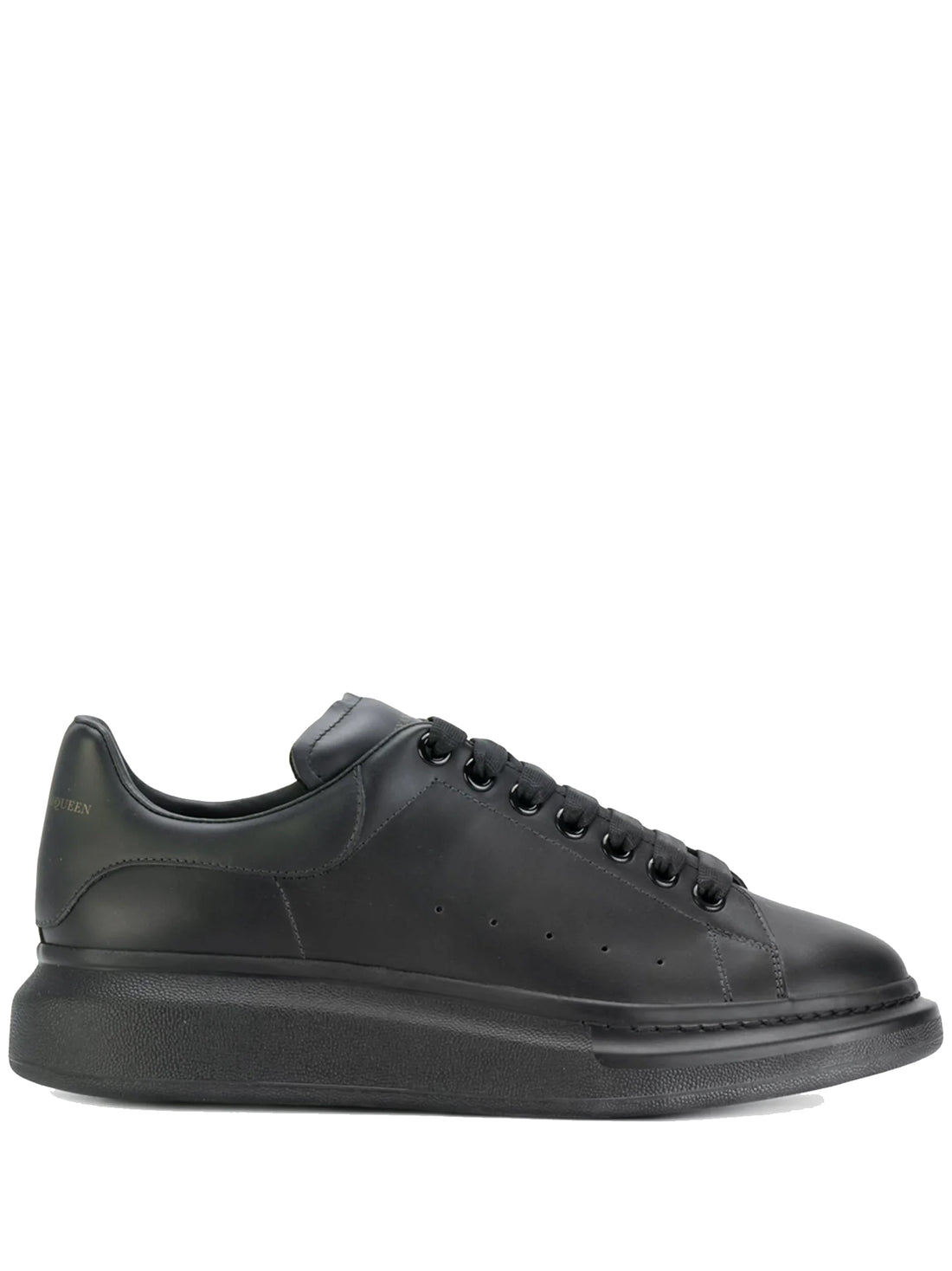 ALEXANDER MCQUEEN Oversized Sole Leather Sneakers Black/Black - MAISONDEFASHION.COM