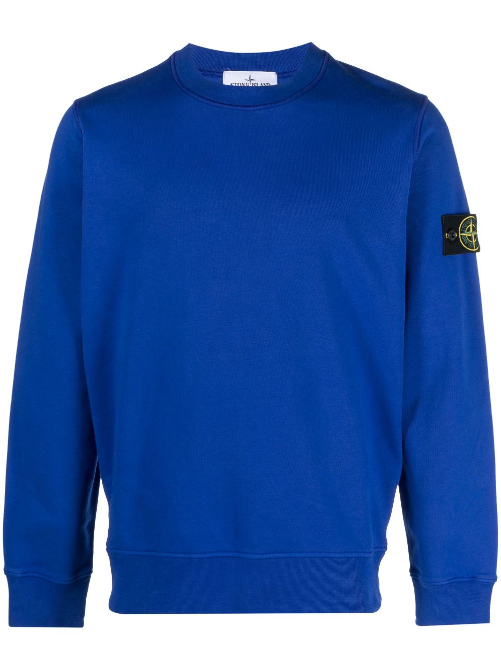 STONE ISLAND Compass Patch Logo Sweatshirt Royal Blue - MAISONDEFASHION.COM