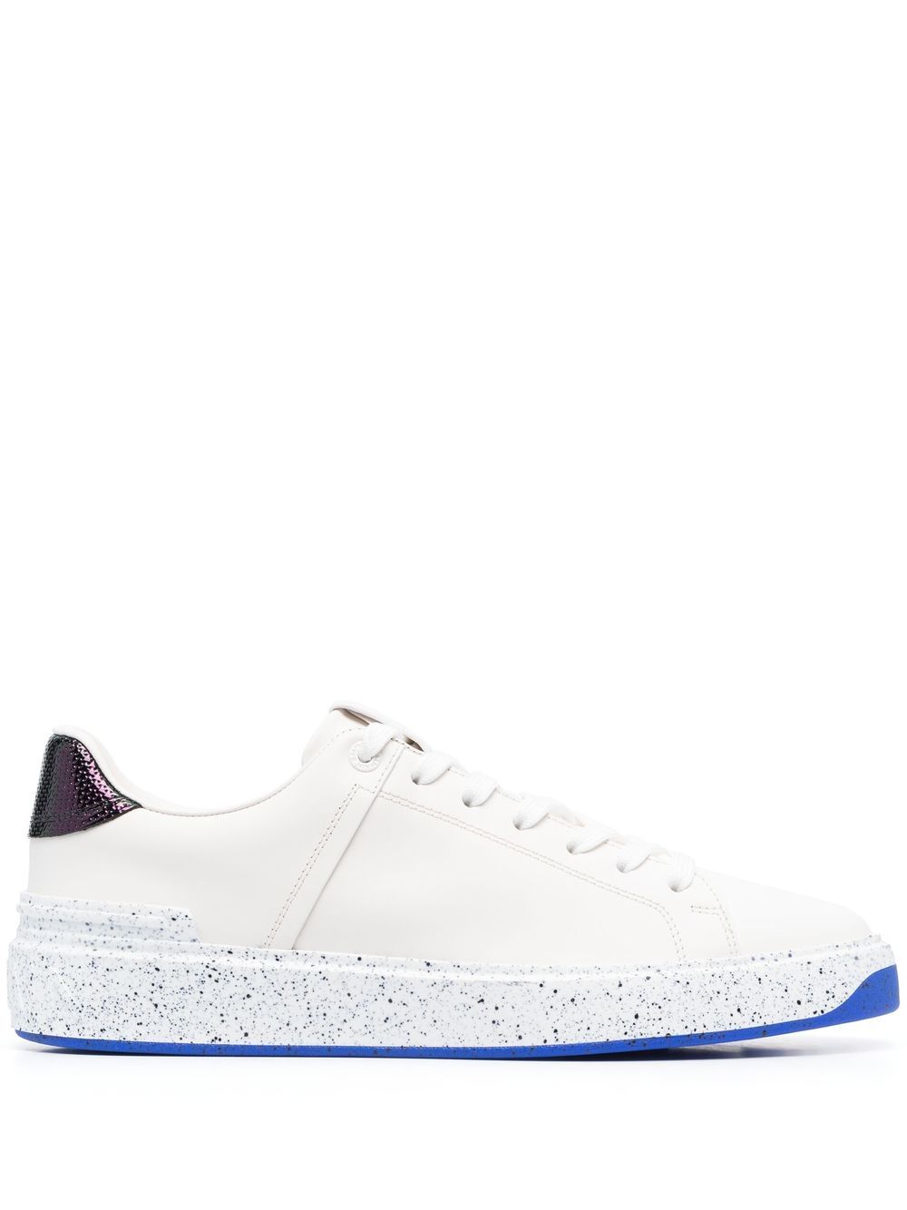 BALMAIN MEN B Court Calf Leather Sneakers White/Multi - MAISONDEFASHION.COM