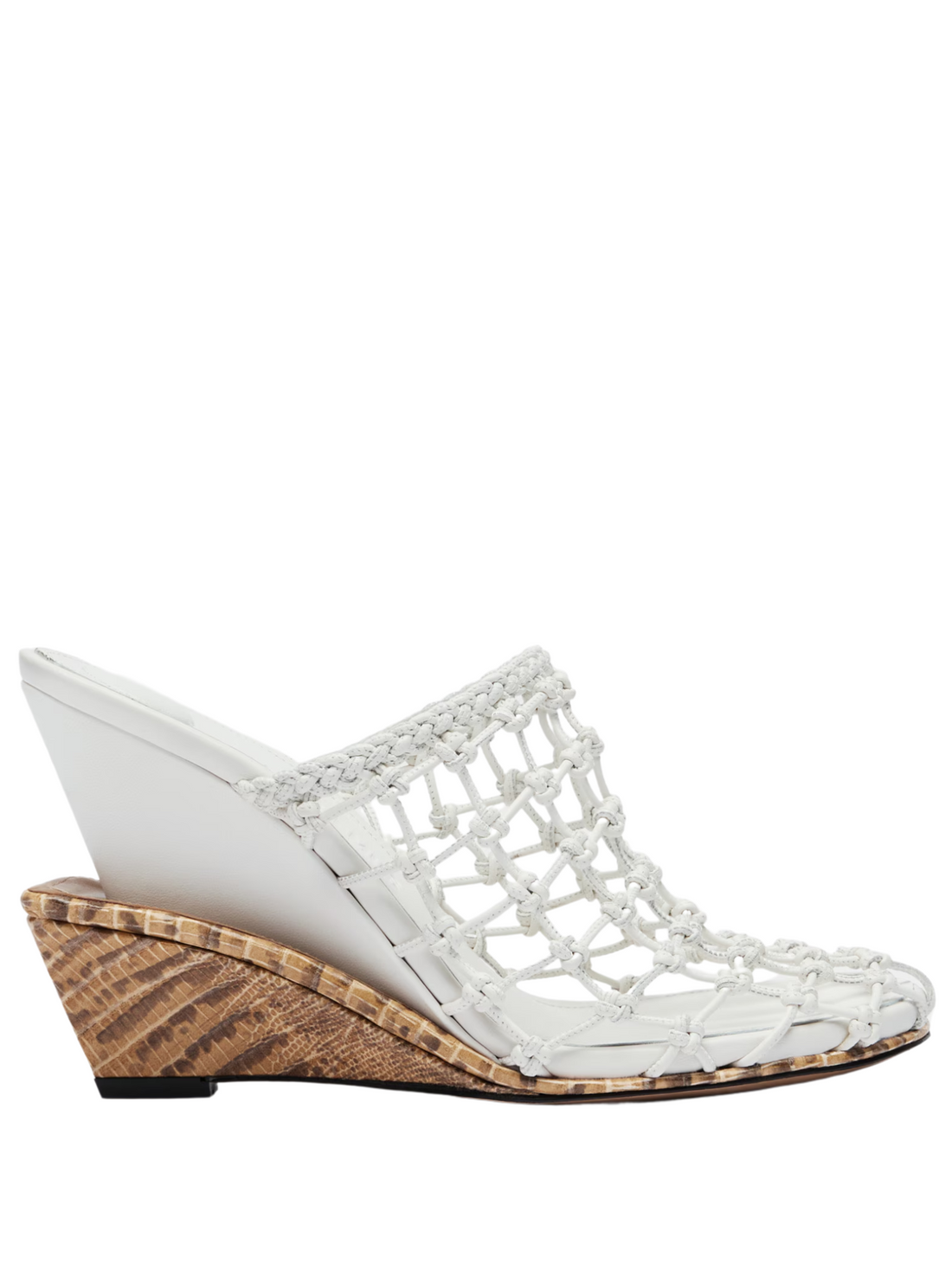 JACQUEMUS WOMEN Les Doubles Tresses Wedge Mules Off-White