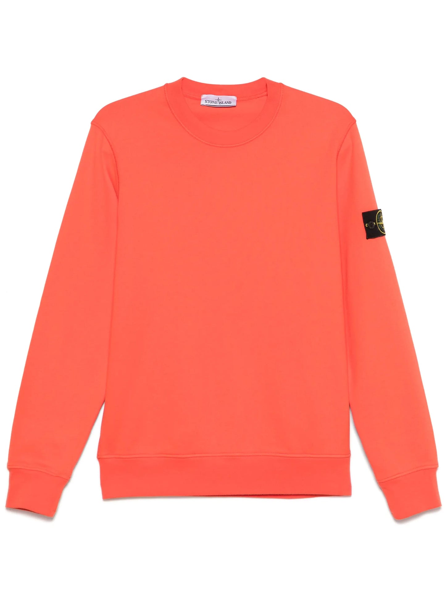 スウェット・トレーナー STONE Logo Patch Cotton Sweatshirt Papaya STONE ISLAND Logo Patch Cotton Sweatshirt Papaya