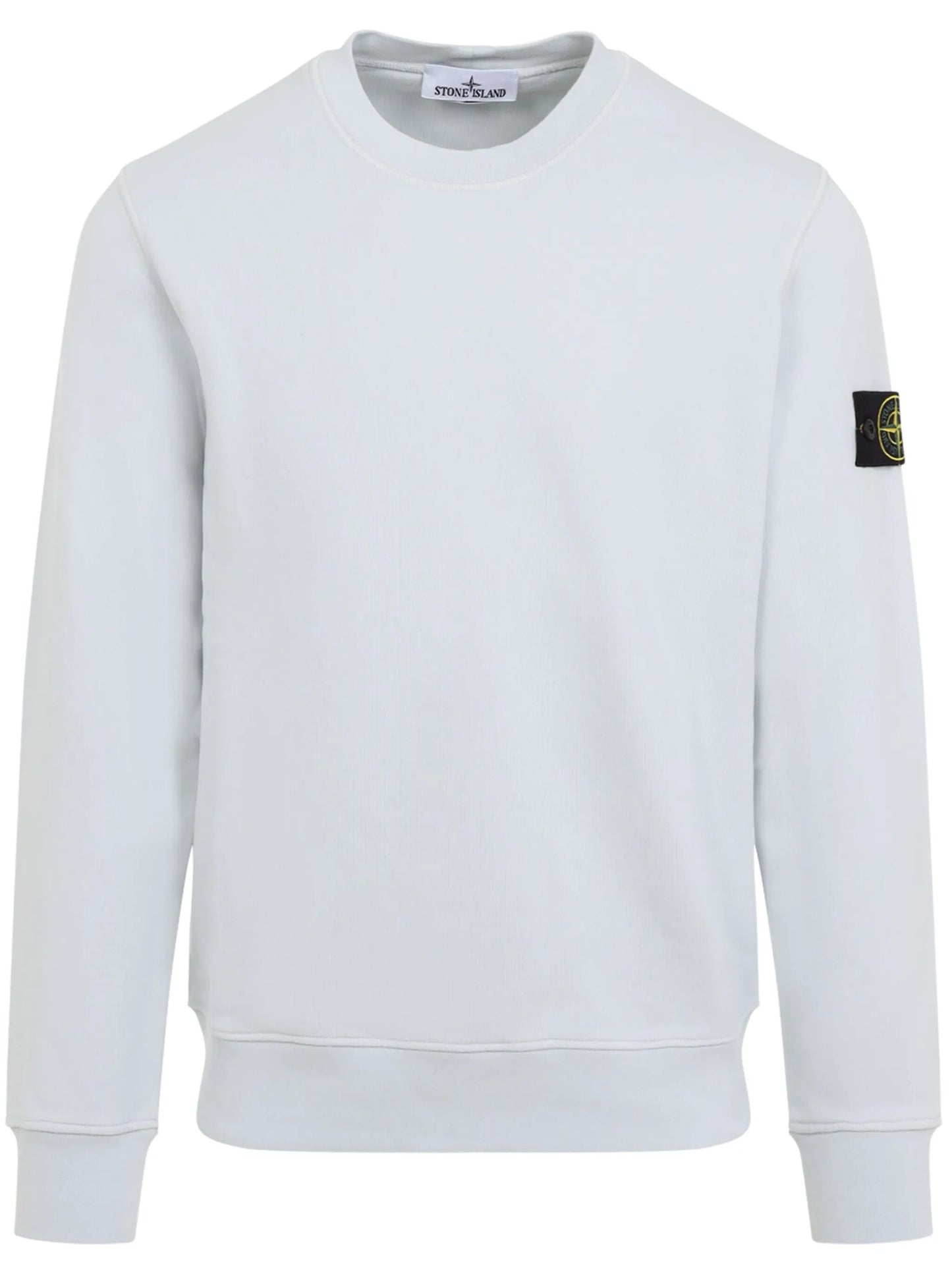 スウェット・トレーナー STONE Logo Patch Cotton Sweatshirt Baby Blue STONE ISLAND Logo Patch Cotton Sweatshirt Baby Blue