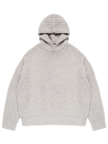 スウェット・トレーナー MKI MIYUKI ZOKU Chunky Rib Knit Hoodie Grey 1_5c70cb27-2195-4635-95e0-