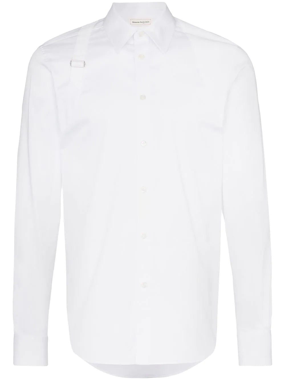 Alexander McQueen Harness Shirt White/White - MAISONDEFASHION.COM