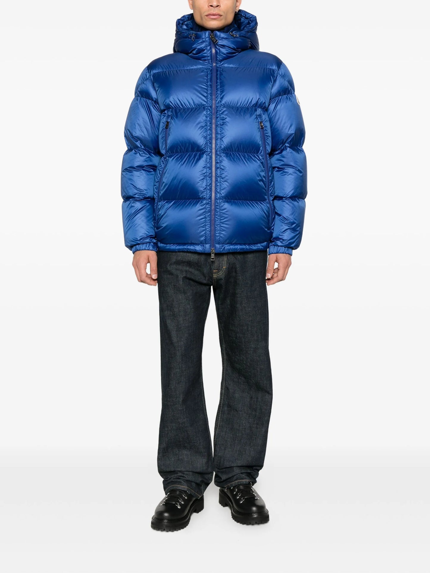 MONCLER Rivau Down Jacket Blue - MAISONDEFASHION.COM