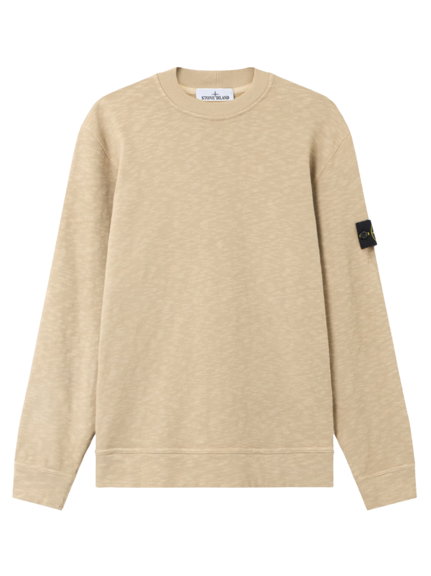 STONE ISLAND Vanisé Brushed Heavy Cotton Sweatshirt Desert - MAISONDEFASHION.COM