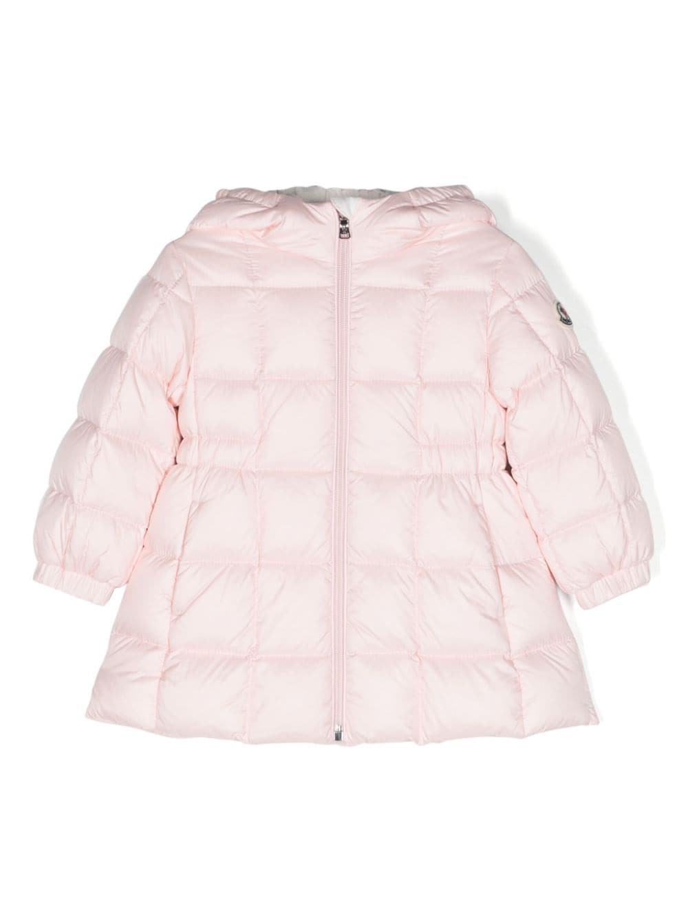 MONCLER BABY Girls Anya Long Padded Parka Jacket Pink - MAISONDEFASHION.COM