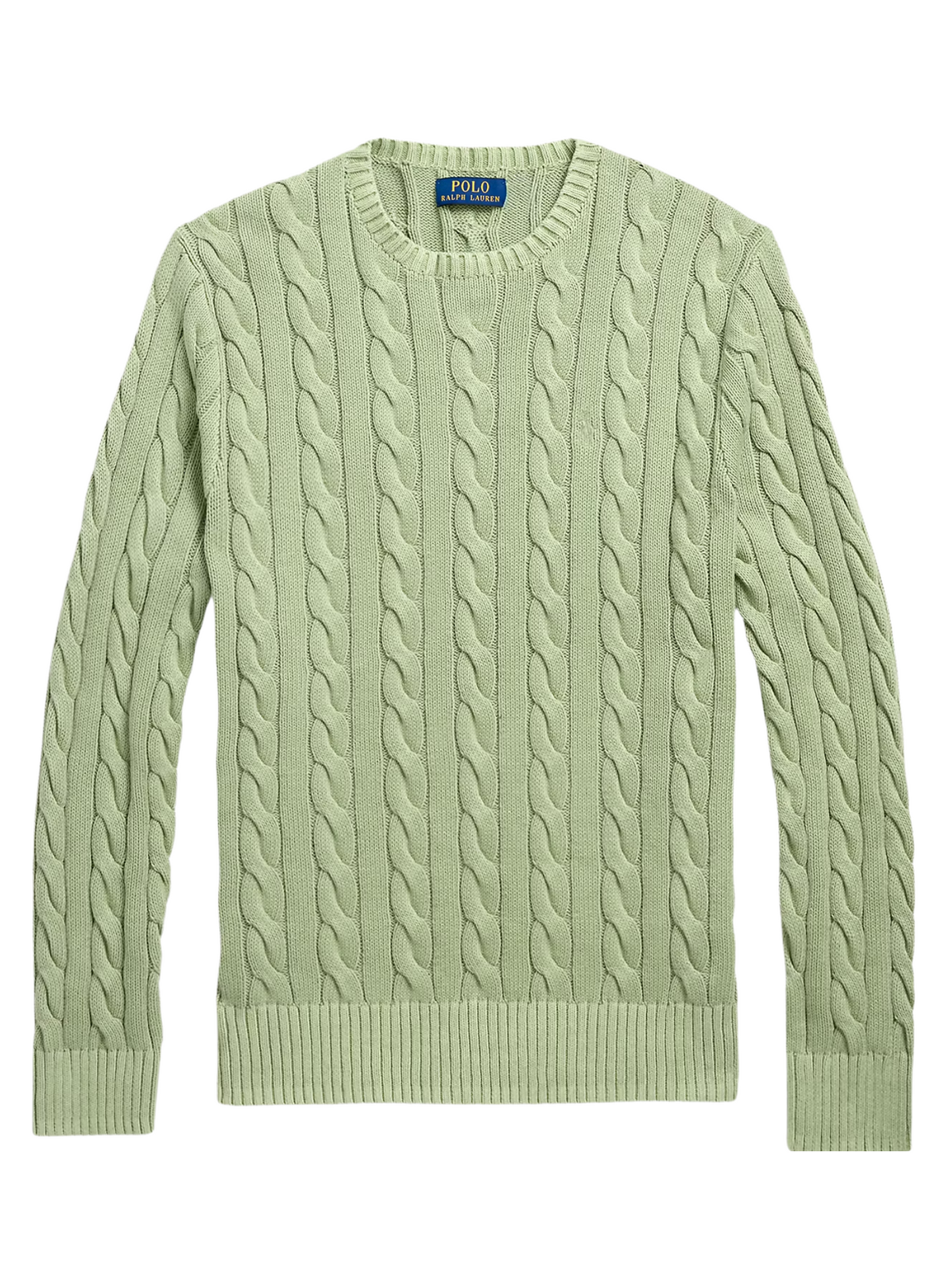 スウェット・トレーナー RALPH LAUREN Cable-Knit Mineral-Dyed Cotton Jumper Olive Gre RALPH LAUREN Cable-Knit Mineral-Dyed Cotton Jumper Olive
