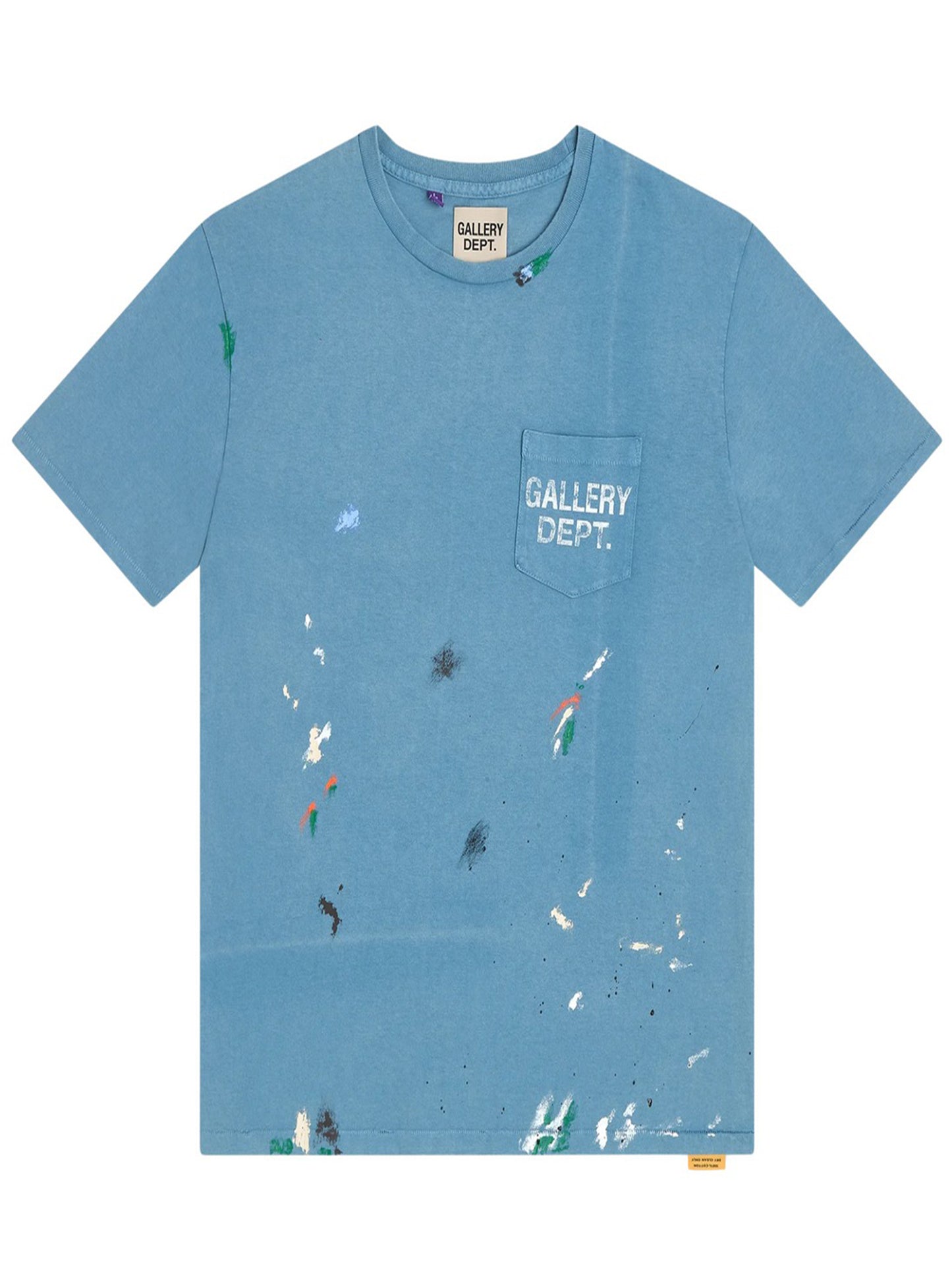 GALLERY DEPT. Vintage Logo Painted T-shirt Dusty Blue - MAISONDEFASHION.COM