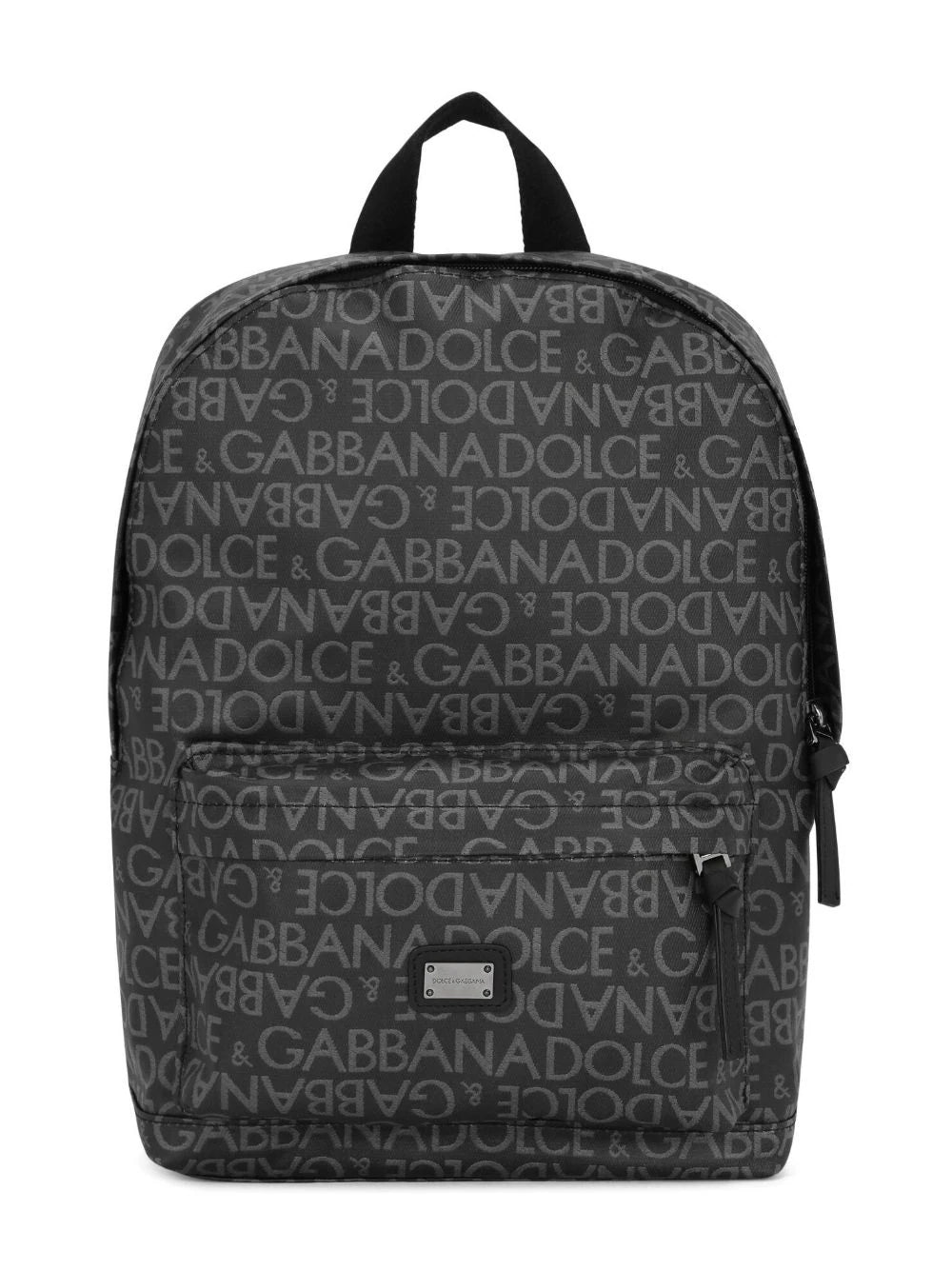 DOLCE & GABBANA KIDS Boys Logo-print Front-pocket Backpack Black - MAISONDEFASHION.COM