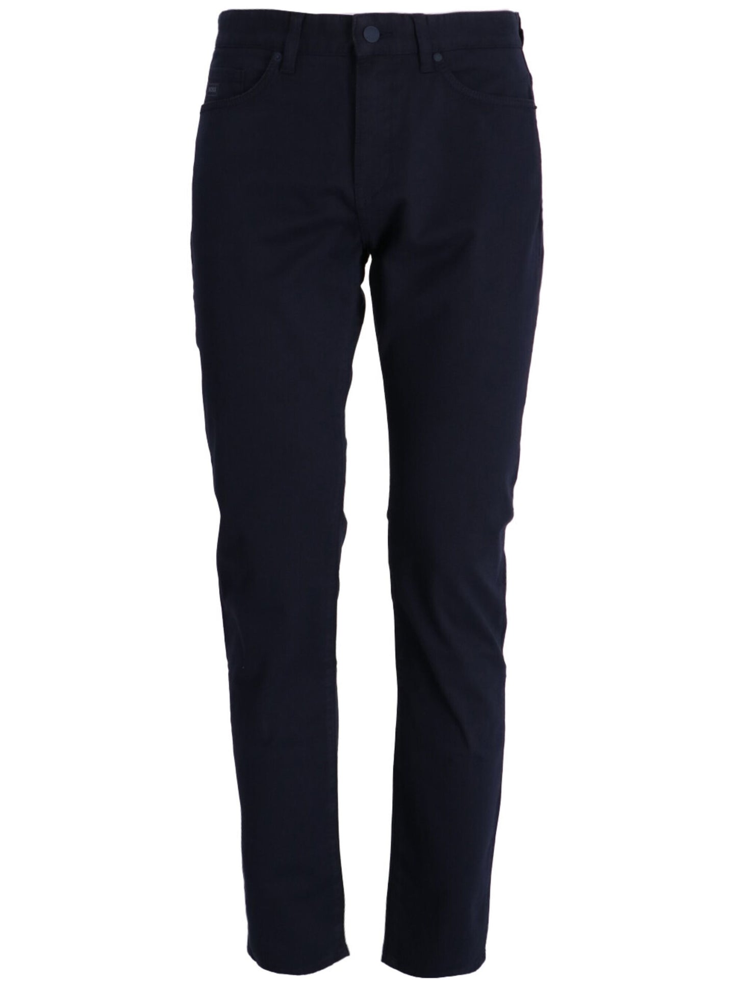 BOSS H-Delaware3 Cotton Blend Trousers Dark Blue - MAISONDEFASHION.COM