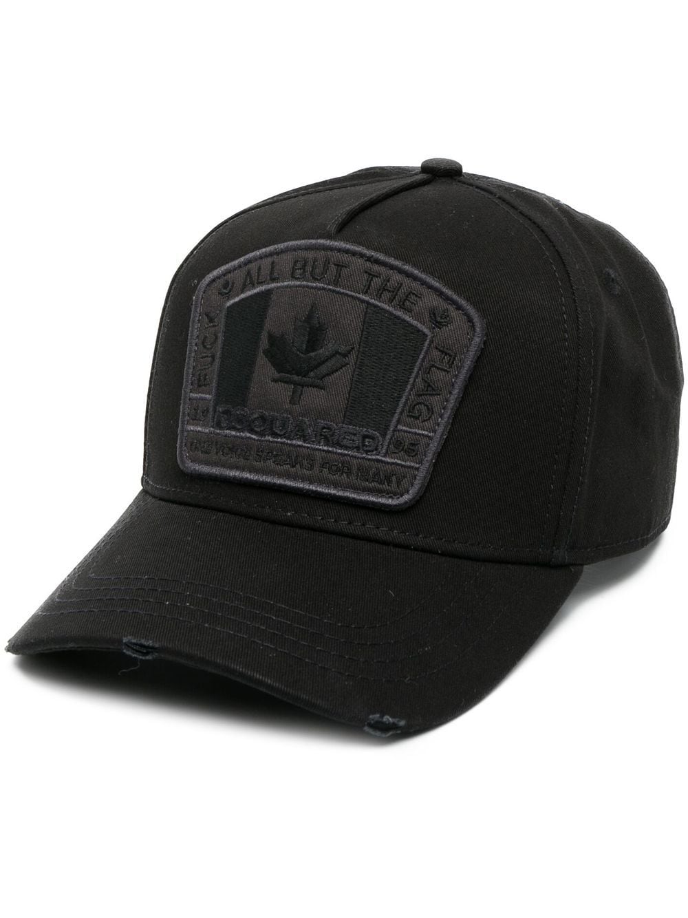 DSQUARED2 D2 Patch Cap Black/Black - MAISONDEFASHION.COM