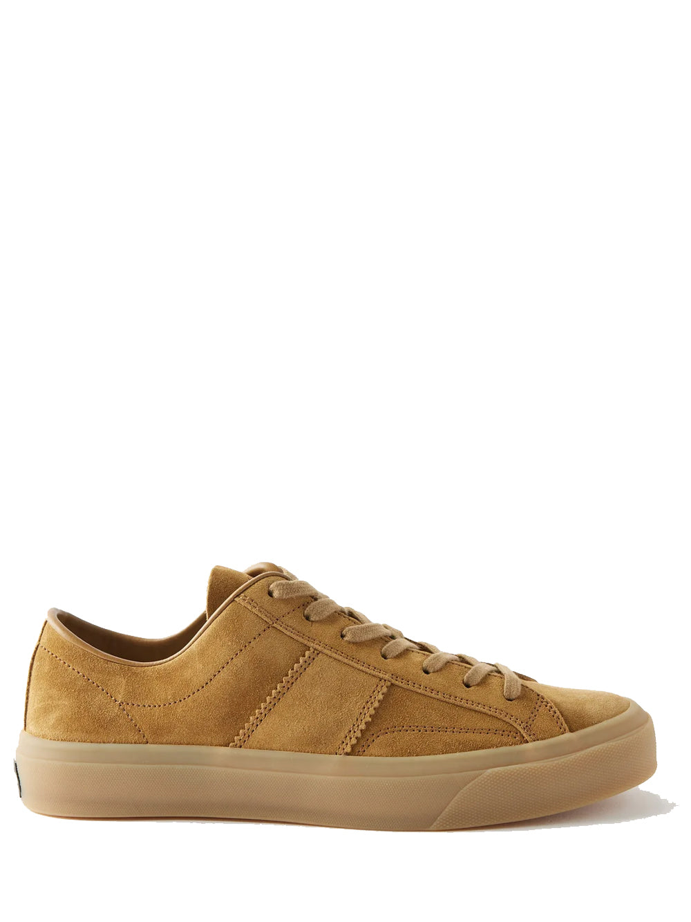 TOM FORD Cambridge Suede Sneakers Low-Top Trainers Brown - MAISONDEFASHION.COM