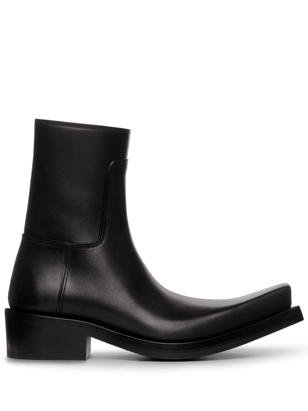 BALENCIAGA MEN Santiago Leather Boots Black - MAISONDEFASHION.COM